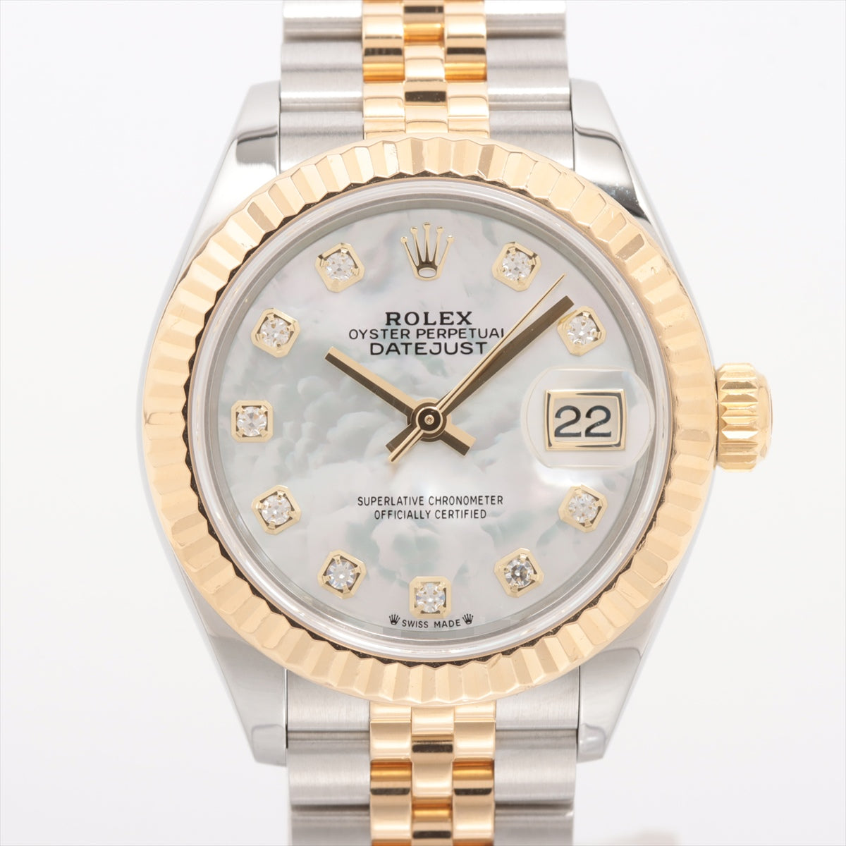 Rolex Datejust 279173NG SSYG AT S Writing s Jubilee Bracelet