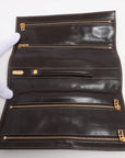 Fendi canvas x leather wallet Brown