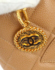 Chanel 2001-2003 Medallion Tote Beige Caviar