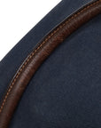 Prada Logo  Handbag BR4635 Navy Brown Canvas Leather  Prada