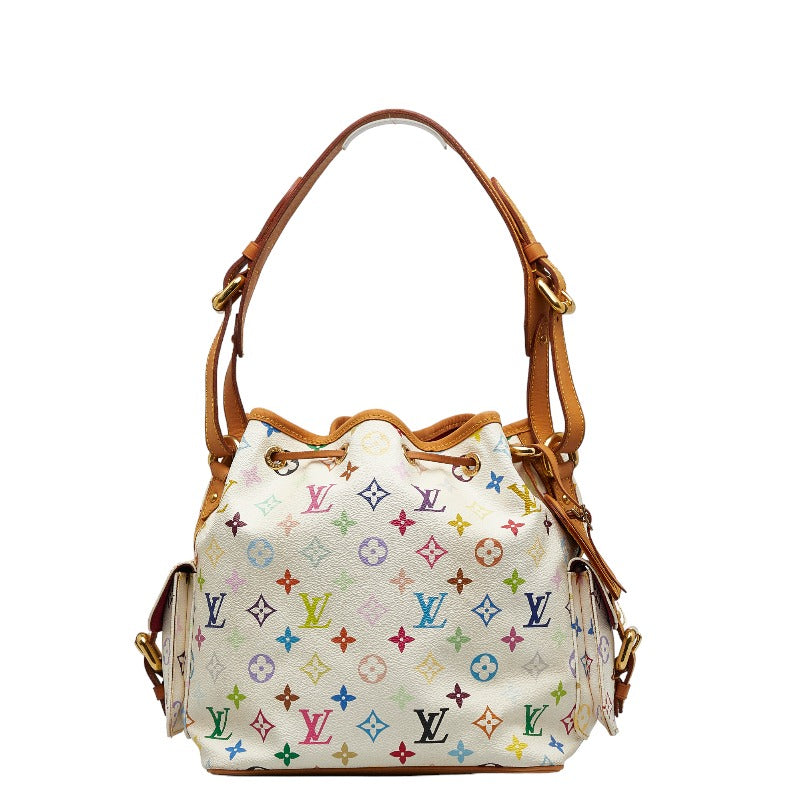 Louis Vuitton Monogram Multicolor Petit Noe Shoulder Bag M42229 White