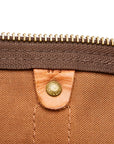Louis Vuitton Monogram Keepall 55 Boston Bag Travel Bag M41424 Brown PVC Leather  Louis Vuitton