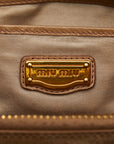 Miu Miu Handbag Shoulder Bag 2WAY Beige Leather