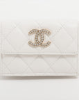 Chanel Matrasse Caviar S Compact Wallet White Gold  Random