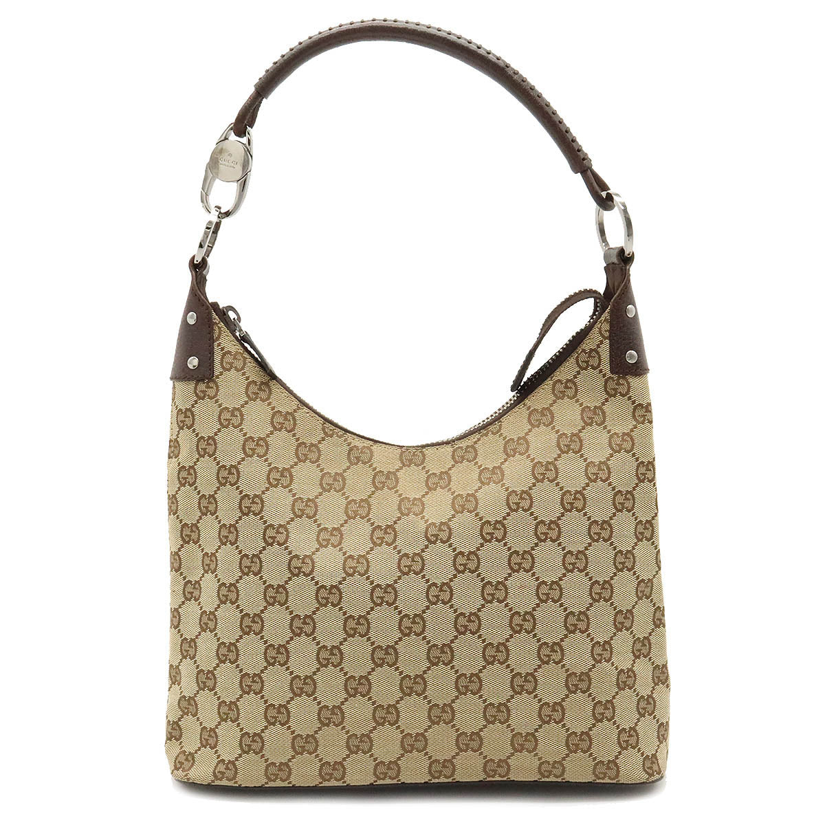 Vintage Gucci GG Canvas Monogram Brown Shoulder Bag