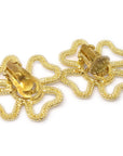 CHANEL 1993 Floral Earrings Gold Clip-On 28