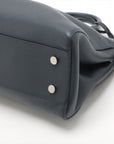 Saint Laurent  Cabriolet Leather Handbag Navy 448967