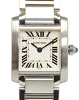Cartier Tank Franchise SM Watch W51008Q3 Quartz Ivory Dial Stainless Steel  Cartier