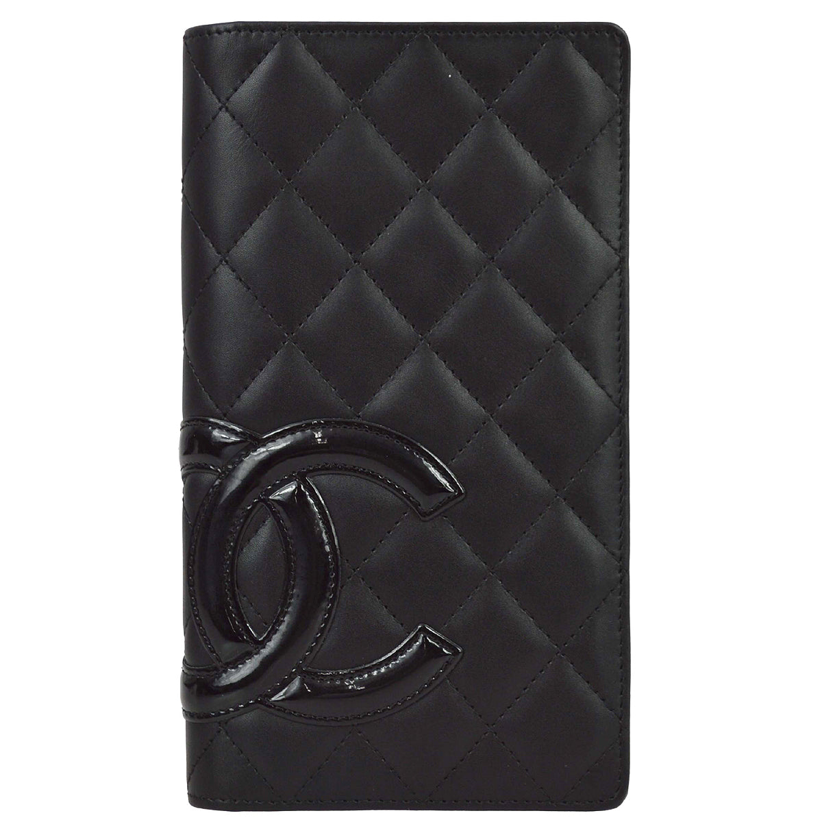 Chanel Black Calfskin Cambon Ligne Long Wallet