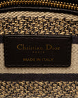 Dior Leopard Lady Dior Handbag 2WAY Black Canvas