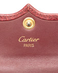 Cartier Masterline Coincase Wine Red Bordeaux Leather