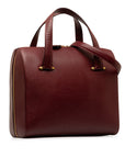 Cartier Masterline Handbag Shoulder Bag 2WAY Wine Red Bordeaux Leather  Cartier