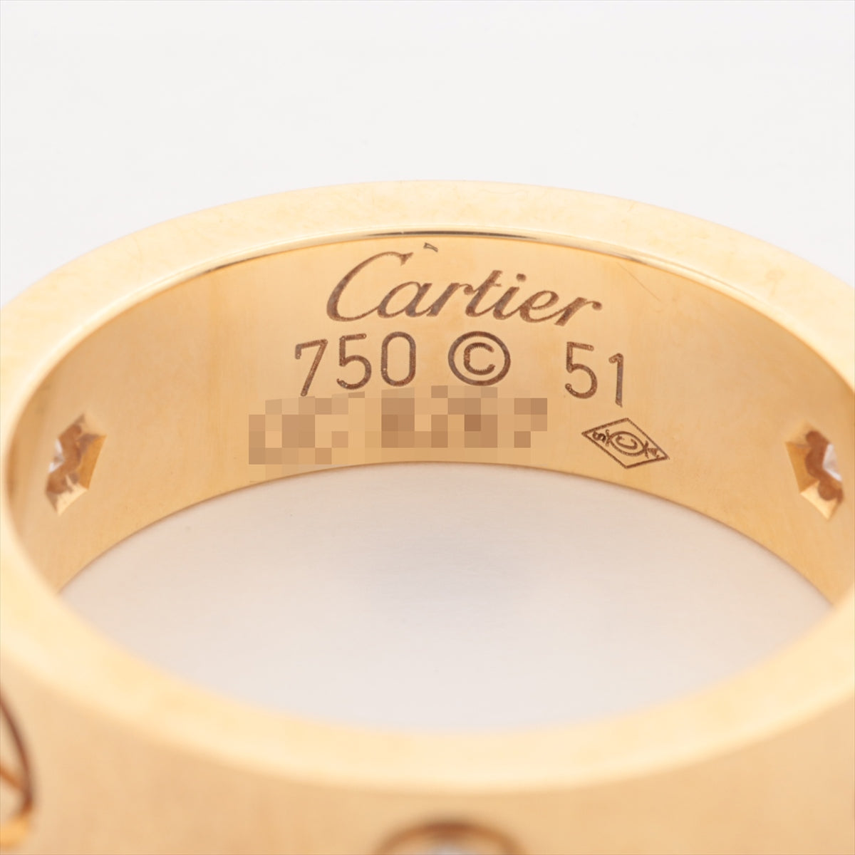 Cartier  Half Diamond Ring 750 (YG) 8.6g 51 B4032451