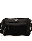 Prada Triangle Logo  Monterey Body Bag Waist Bag 2VL003 Black Nylon Leather  Prada Originals]