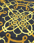 Hermes Carre 90 Eperon D'Or Golden Scarf Silk