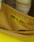 Chanel Beige Yellow Lambskin Choco Bar Shoulder Bag