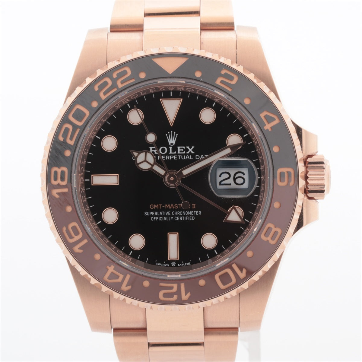 Rolex GMT Master 2 126715 CHNR PG AT Black  3 Cyclope Lens Injury