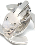 Chanel CC Turnlock Earrings Clip-On Silver Large 97A