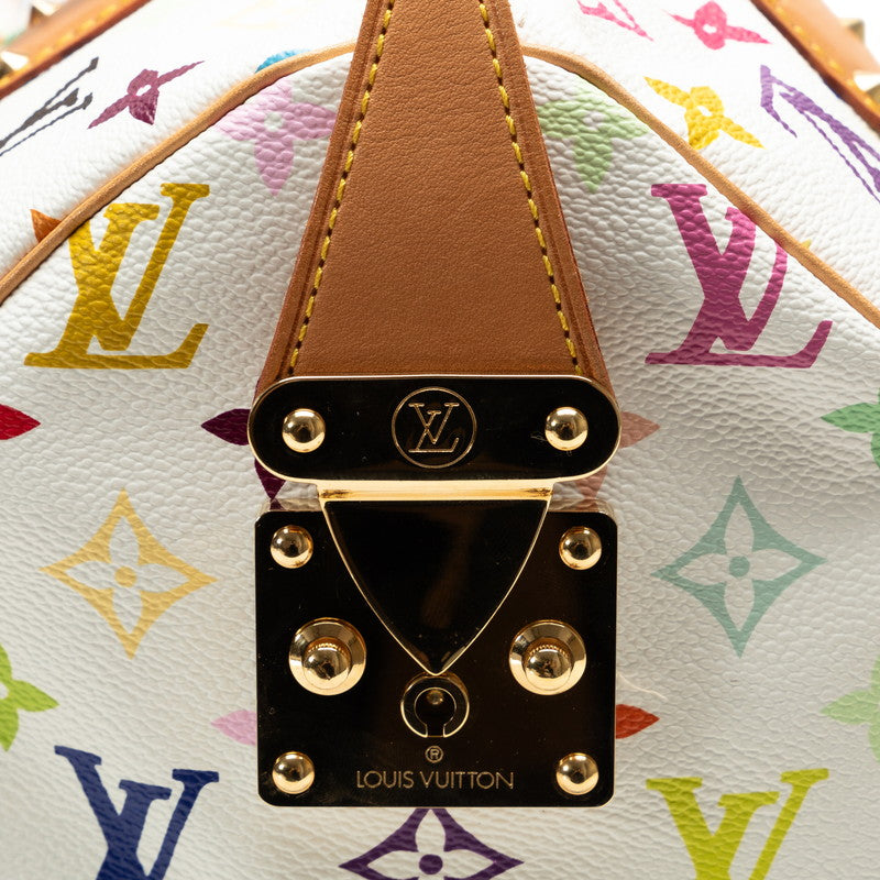 Louis Vuitton Multicolor Speedyy 30 Handbag Mini Boston Bag M92643 Bronze White PVC Leather  Louis Vuitton