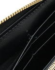 GUCCI Hoodbit 1955 Round  Long Wallet Leather Black Black Gold 621889