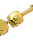 Chanel CC Chain Pendant Necklace Rhinestone Gold 96A