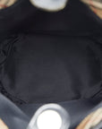 Burberry Nova Check Tote Bag Beige Black Canvas Leather