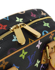 Louis Vuitton 2004 Black Monogram Multicolor Trouville Handbag M92662