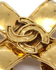 Chanel Cross Brooch Pin Corsage Gold 94P