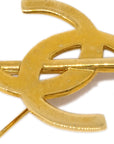 Chanel Bow And Arrow Heart Brooch Gold 93P