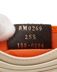 Fendi Stads Box Card Box 8M0269 Orange Beige Leather  FI