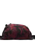 Prada Camouflage Triangle Logo  Sloping Shoulder Bag Red Black Nylon