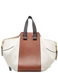 Loewe Hammock Small Shoulder Bag 2WAY White Brown Black  Leather  LOEWE