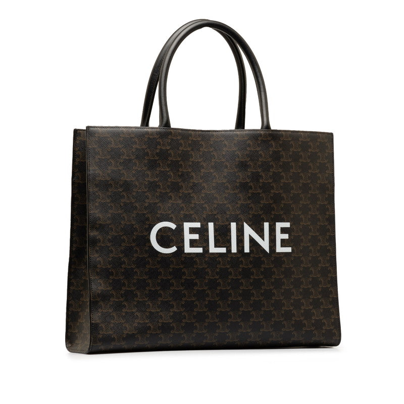 Celine f Horizontal Kava Handbag Tote Bag Black PVC Leather  Celine