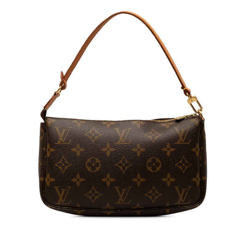 Louis Vuitton Monogram Pochette Accessory Handbag M51980 Brown PVC Leather  Louis Vuitton