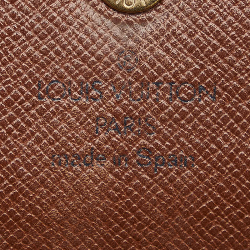 Louis Vuitton Monogram Pochette Porte Monet Credit Long Wallet M61725 Brown PVC Leather  Louis Vuitton