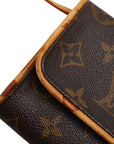 Louis Vuitton Monogram Pochette Twin PM Shoulder Bag M51854 Brown PVC Leather  Louis Vuitton