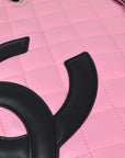 Chanel Pink Calfskin Cambon Ligne Tote Handbag