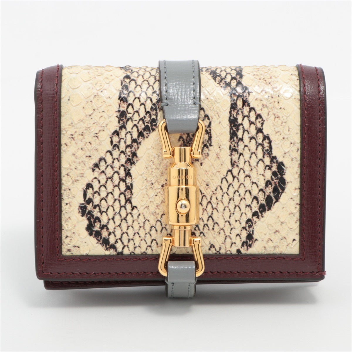 Gucci Jackie 645536 Leather  Pearson Wallet White × Brown