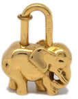 Hermes 1988 Elephant Cadena Lock Bag Charm Gold