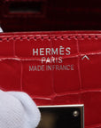 Hermes Birkin 35 Porosus Blaise Silver   K2007