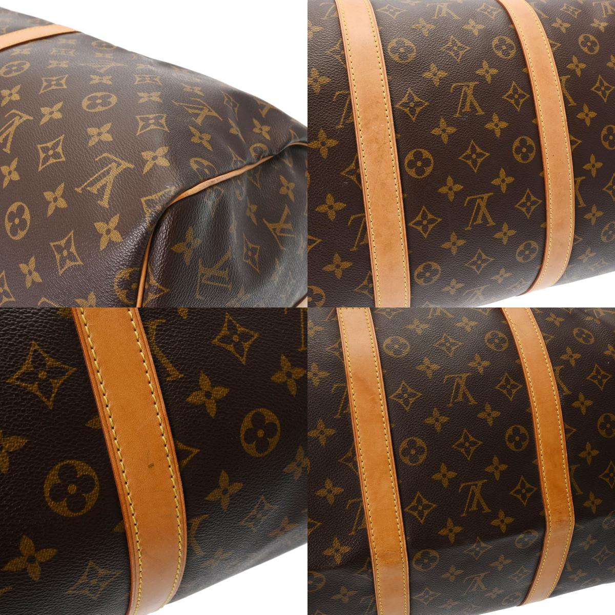 Louis Vuitton Monogram Keepall Bandouliere 55 Brown