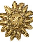 Chanel Lion Brooch Pin Gold 1133