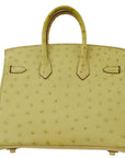 Hermes * Parchemin Ostrich Birkin 25 Handbag