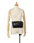 Gucci GG Spring Waist Bag Body Bag Belt Bag 474293 Black PVC Leather Men Gucci Gucci