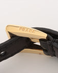 Prada 1IB341 Saffiano Bracelet M GP Leather Black