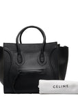 Celine Lodge Phantom per Handbag Black Leather  Celine