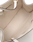 Gucci Horse  1955 Leather Tote Bag White 623694