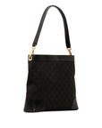 Gucci GG canvas one-shoulder bag handbag 001 4231 black canvas leather ladies Gucci