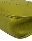 Hermes Green Taurillon Clemence Evelyne PM Shoulder Bag