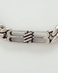 Balenciaga logo necklace M metal silver  happy  store
